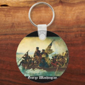 George Washington door de Delaware Sleutelhanger (Voorkant)