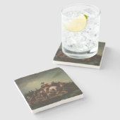 George Washington door de Delaware Stenen Onderzetter (Zijkant)