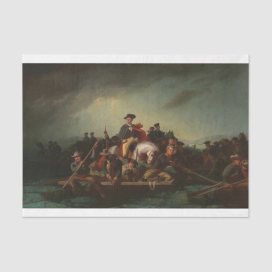 George Washington door de Delaware Tissuepapier (Voorkant)