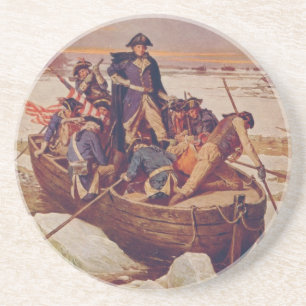 George Washington door de Delaware Zandsteen Onderzetter