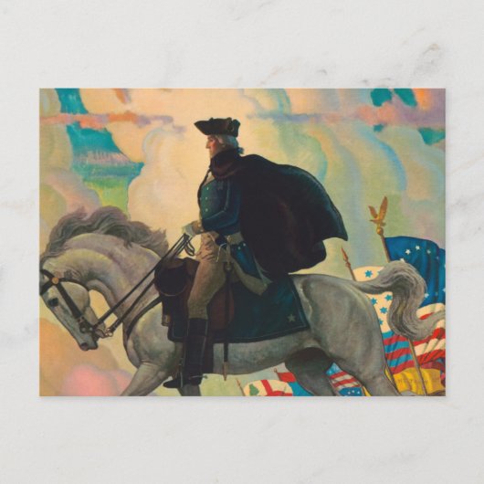 George Washington door Newell Convers Wyeth Briefkaart (Voorkant)