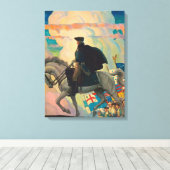 George Washington door Newell Convers Wyeth Canvas Afdruk (Insitu (Houten vloer))