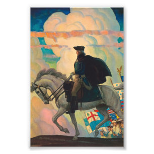 George Washington door Newell Convers Wyeth Foto Afdruk