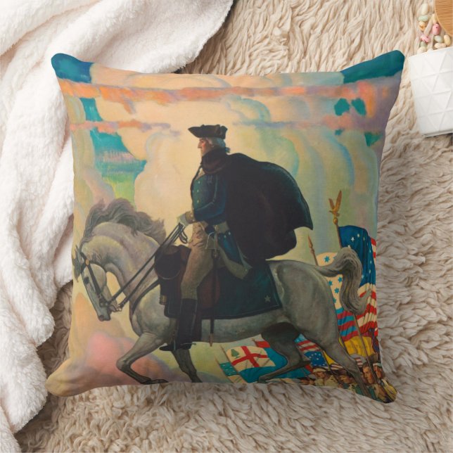 George Washington door Newell Convers Wyeth Kussen (Deken)