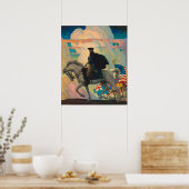 George Washington door Newell Convers Wyeth Poster (Keuken)