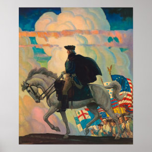 George Washington door Newell Convers Wyeth Poster