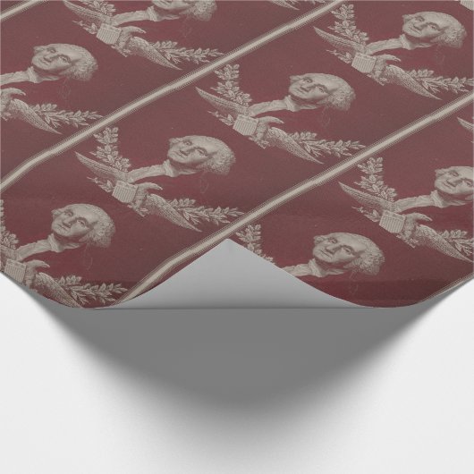 George Washington Eagle Stars Stripes USA Portret Cadeaupapier (Hoek)