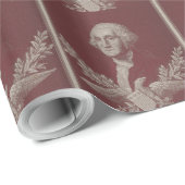 George Washington Eagle Stars Stripes USA Portret Cadeaupapier (Rol Hoek)
