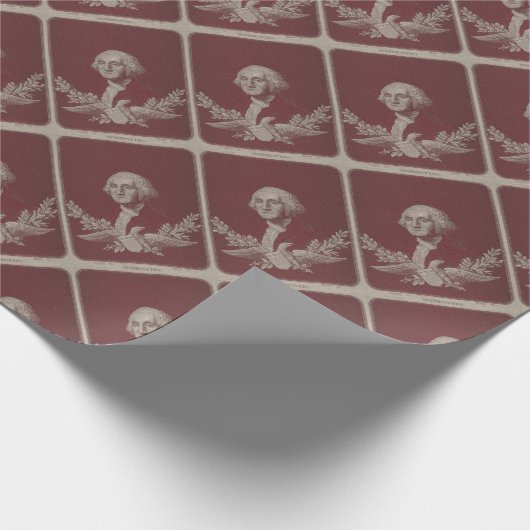 George Washington Eagle Stars Stripes USA Portret Cadeaupapier (Hoek)
