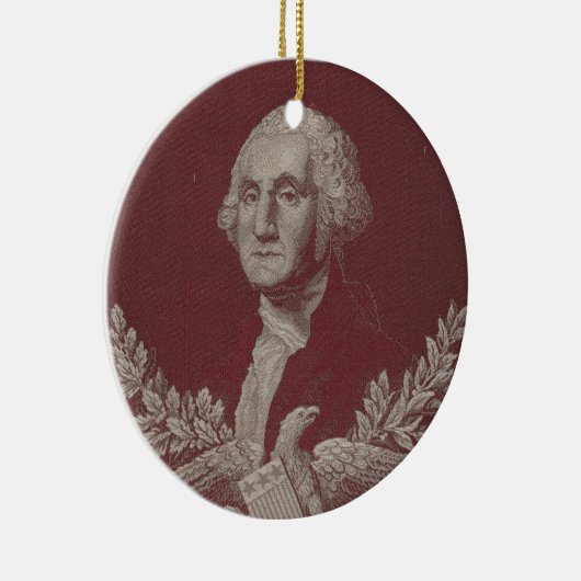 George Washington Eagle Stars Stripes USA Portret Keramisch Ornament (Rechts)