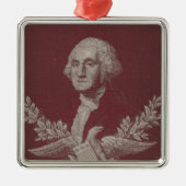 George Washington Eagle Stars Stripes USA Portret Metalen Ornament (Voorkant)