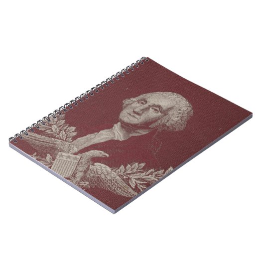 George Washington Eagle Stars Stripes USA Portret Notitieboek (Linkerzijde)