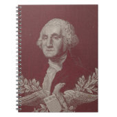 George Washington Eagle Stars Stripes USA Portret Notitieboek (Voorkant)