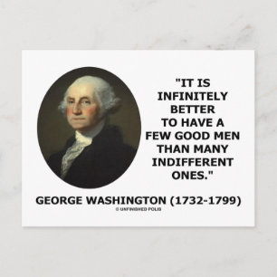 George Washington Een paar goede Mannen citaat Briefkaart