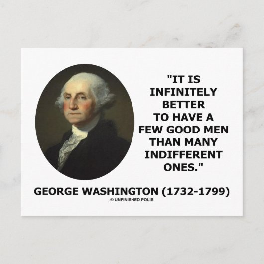 George Washington Een paar goede Mannen citaat Briefkaart (Voorkant)