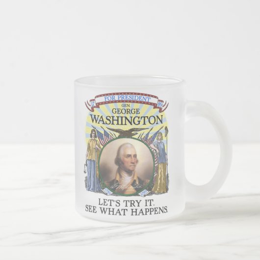 George Washington Election Stein Matglas Koffiemok (Rechts)