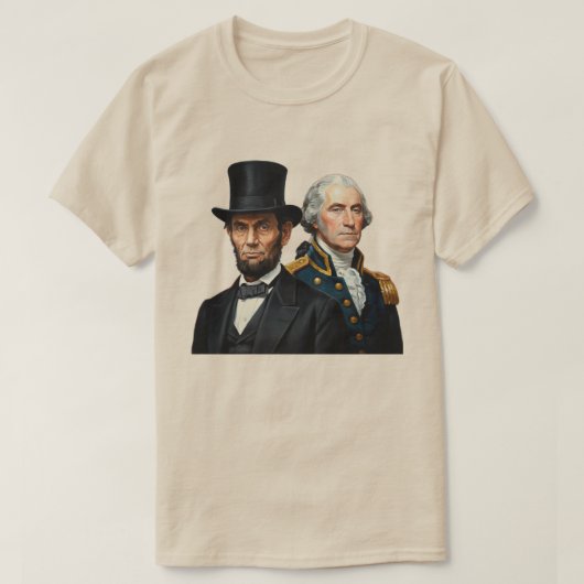 George Washington en Abraham Lincoln T-shirt (Design voorkant)