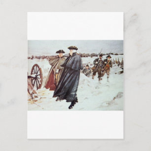 George Washington en Baron von Steuben Briefkaart