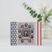 George Washington en de Masons van de Revolutie Briefkaart (Staand voorkant)