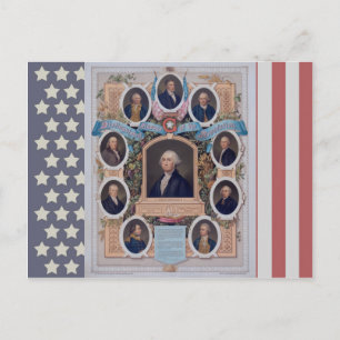 George Washington en de Masons van de Revolutie Briefkaart