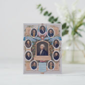 George Washington en de Masons van de Revolutie Briefkaart (Staand voorkant)