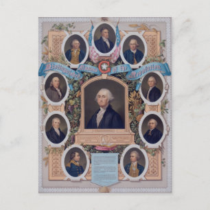George Washington en de Masons van de Revolutie Briefkaart