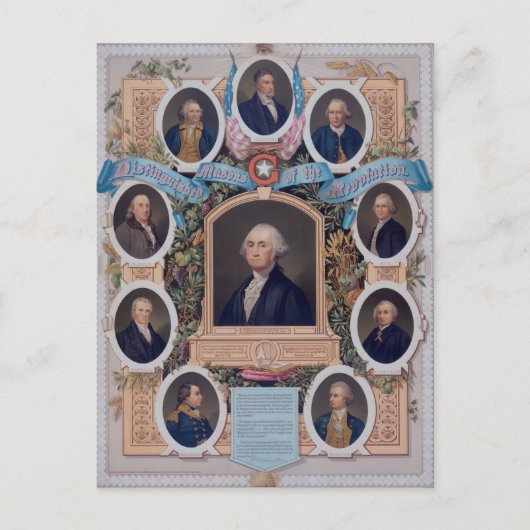 George Washington en de Masons van de Revolutie Briefkaart (Voorkant)