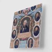 George Washington en de Masons van de Revolutie Vierkante Klok (Hoek)