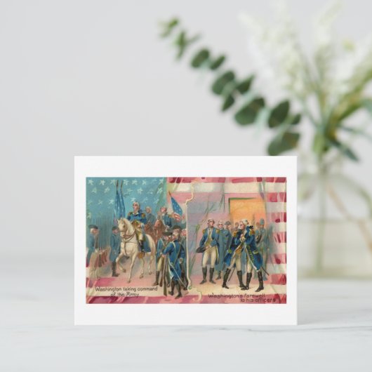 George Washington en het  Briefkaart (Staand voorkant)