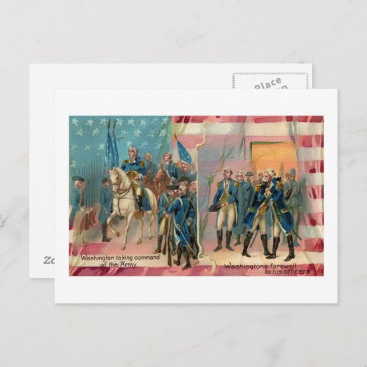 George Washington en het  Briefkaart (Voorkant / Achterkant)