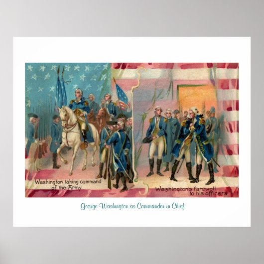 George Washington en het Poster van de Troops (Voorkant)