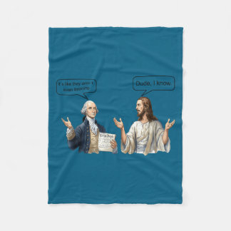 George washington en jesus christ discussie meme fleece deken