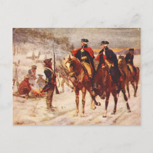 George Washington en Lafayette in Valley Forge Briefkaart