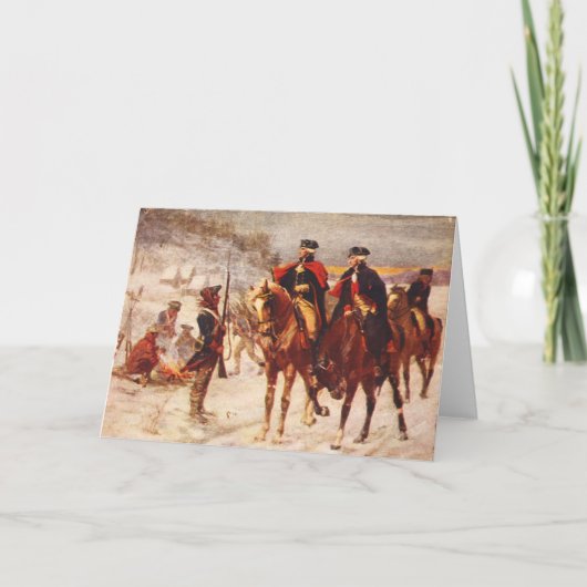 George Washington en Lafayette in Valley Forge Kaart (Voorkant)