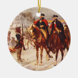 George Washington en Lafayette in Valley Forge Keramisch Ornament