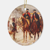 George Washington en Lafayette in Valley Forge Keramisch Ornament (Links)