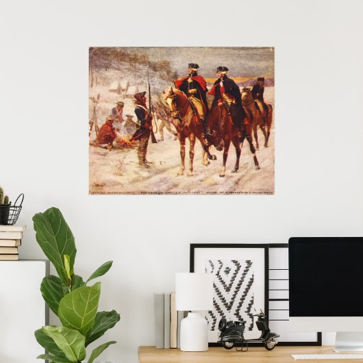 George Washington en Lafayette in Valley Forge Poster (Thuiskantoor)