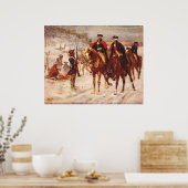 George Washington en Lafayette in Valley Forge Poster (Keuken)