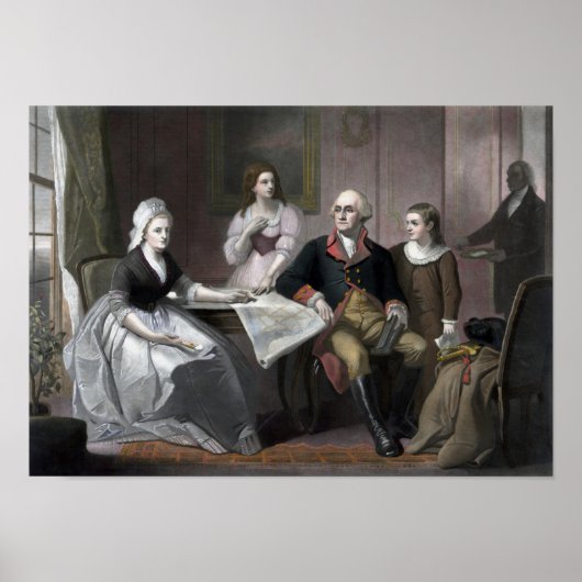 George Washington en zijn familie Poster (Voorkant)