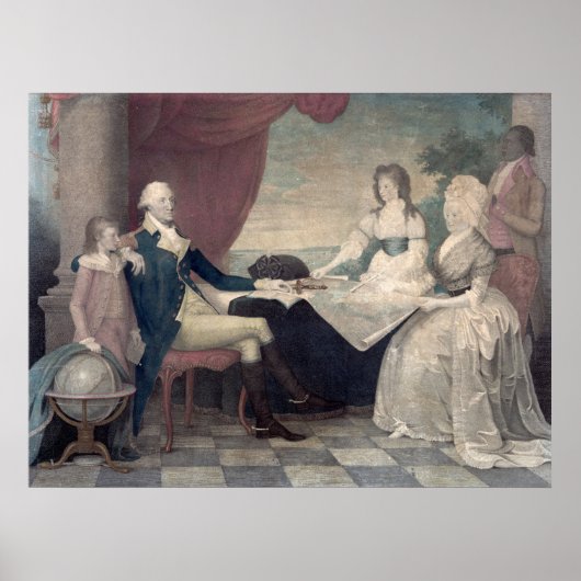 George Washington en zijn familie poster / print (Voorkant)