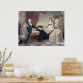 George Washington en zijn familie poster / print (Keuken)
