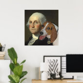 George Washington en zijn Foxhound Poster (Thuiskantoor)