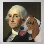 George Washington en zijn Foxhound Poster (Voorkant)