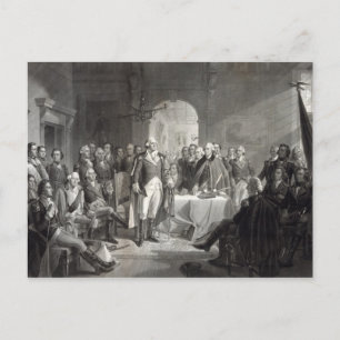 George Washington en zijn generaals briefkaart