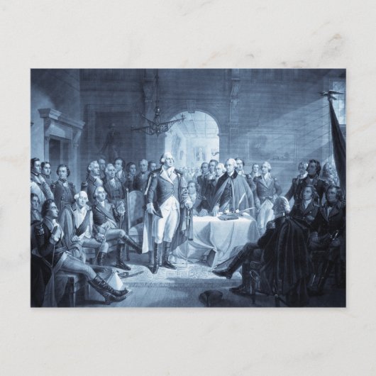 George Washington en zijn generaals briefkaarten (Voorkant)