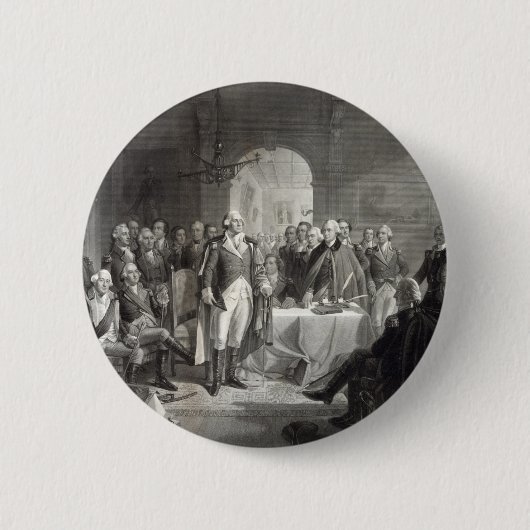 George Washington en zijn generaals knop Ronde Button 5,7 Cm (Voorkant)