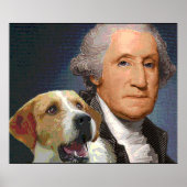 George Washington en zijn hond "Liberty Belle" Poster (Voorkant)