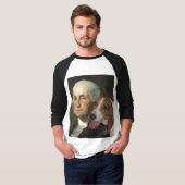 George Washington en zijn hond T-shirt (Voorkant volledig)