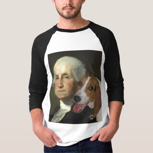 George Washington en zijn hond T-shirt (Voorkant)