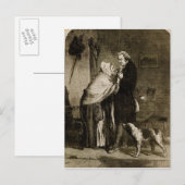 George Washington en zijn moeder Briefkaart (Voorkant / Achterkant)